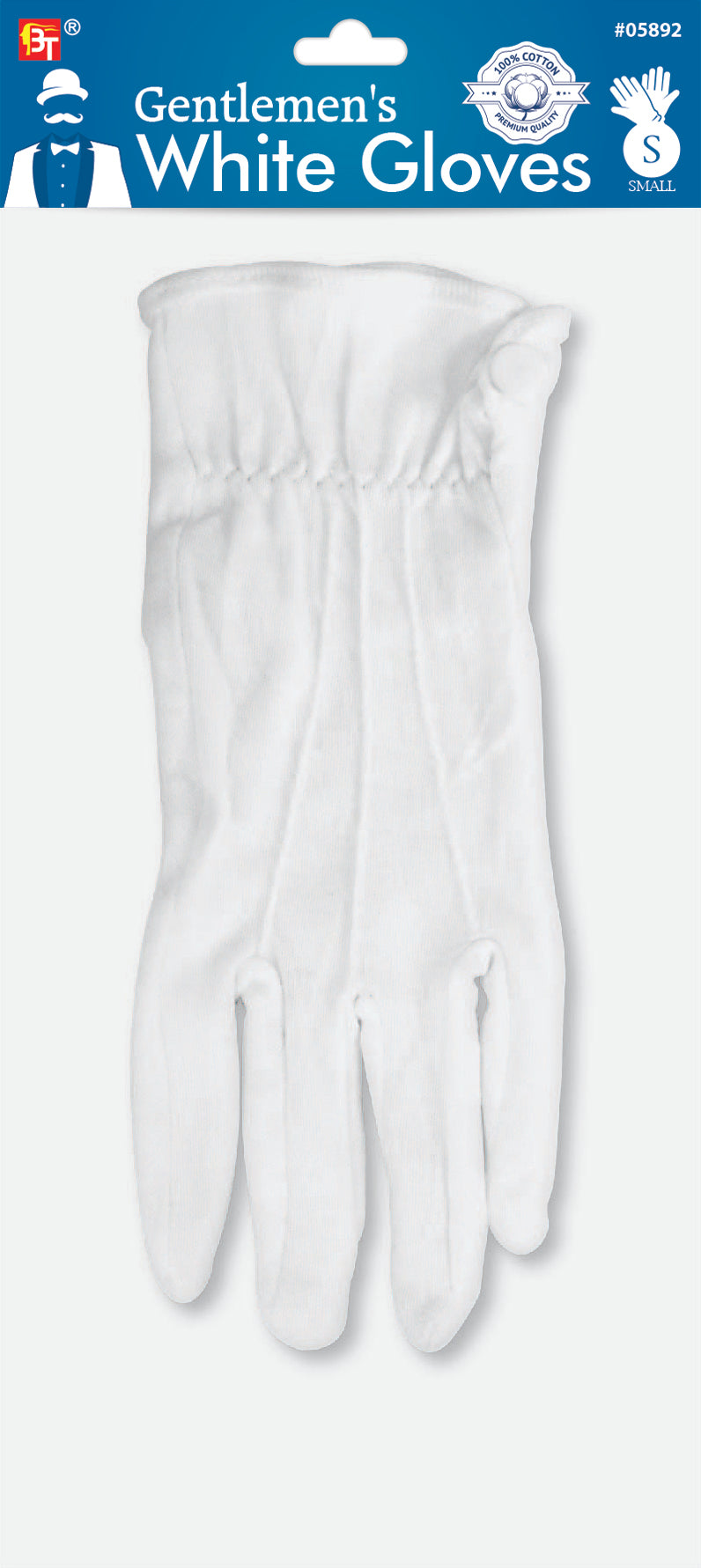 100% Cotton White Gloves for Ladies & Gentlemen