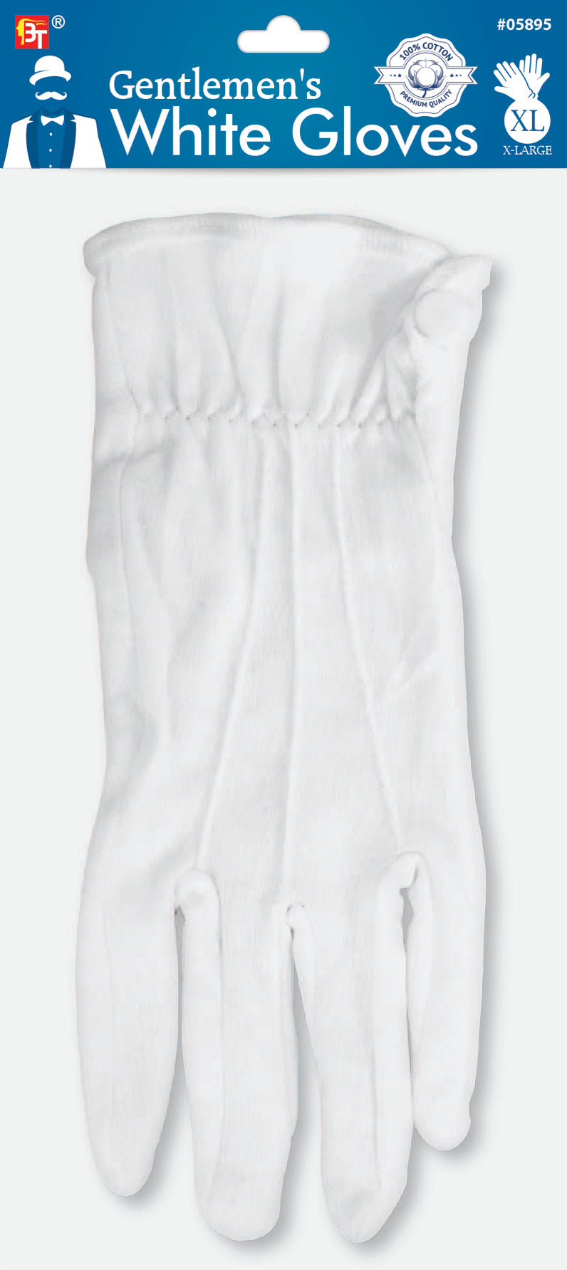 100% Cotton White Gloves for Ladies & Gentlemen