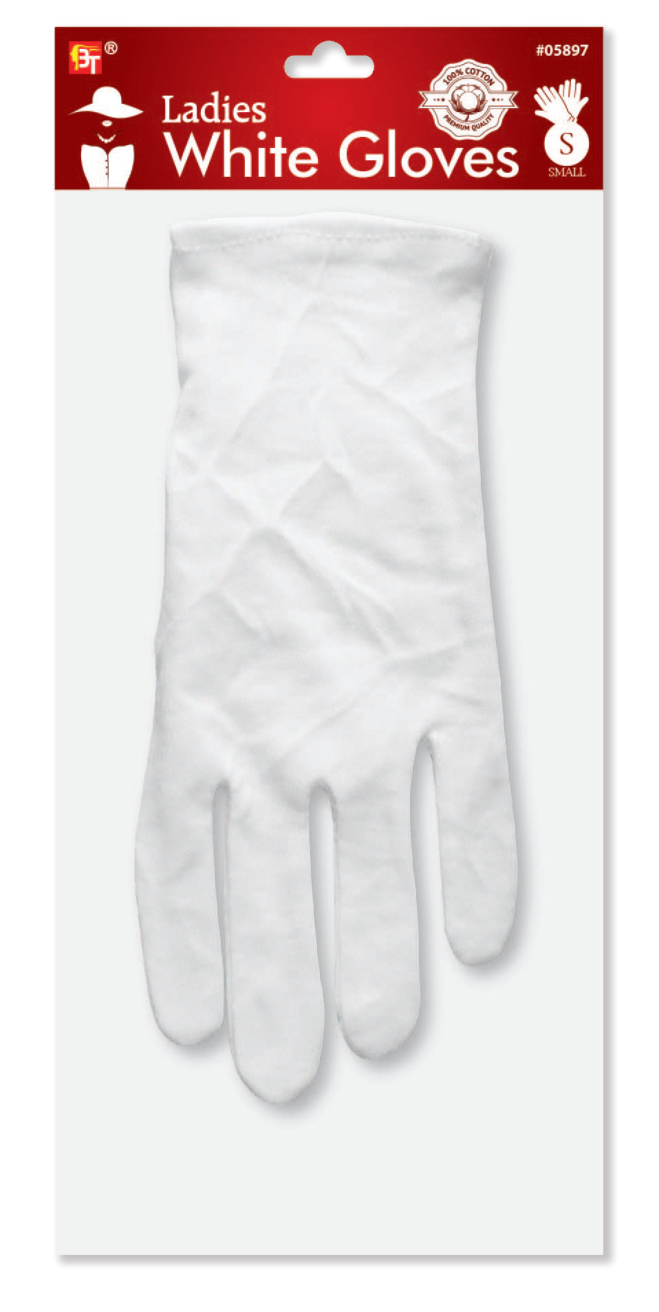 100% Cotton White Gloves for Ladies & Gentlemen