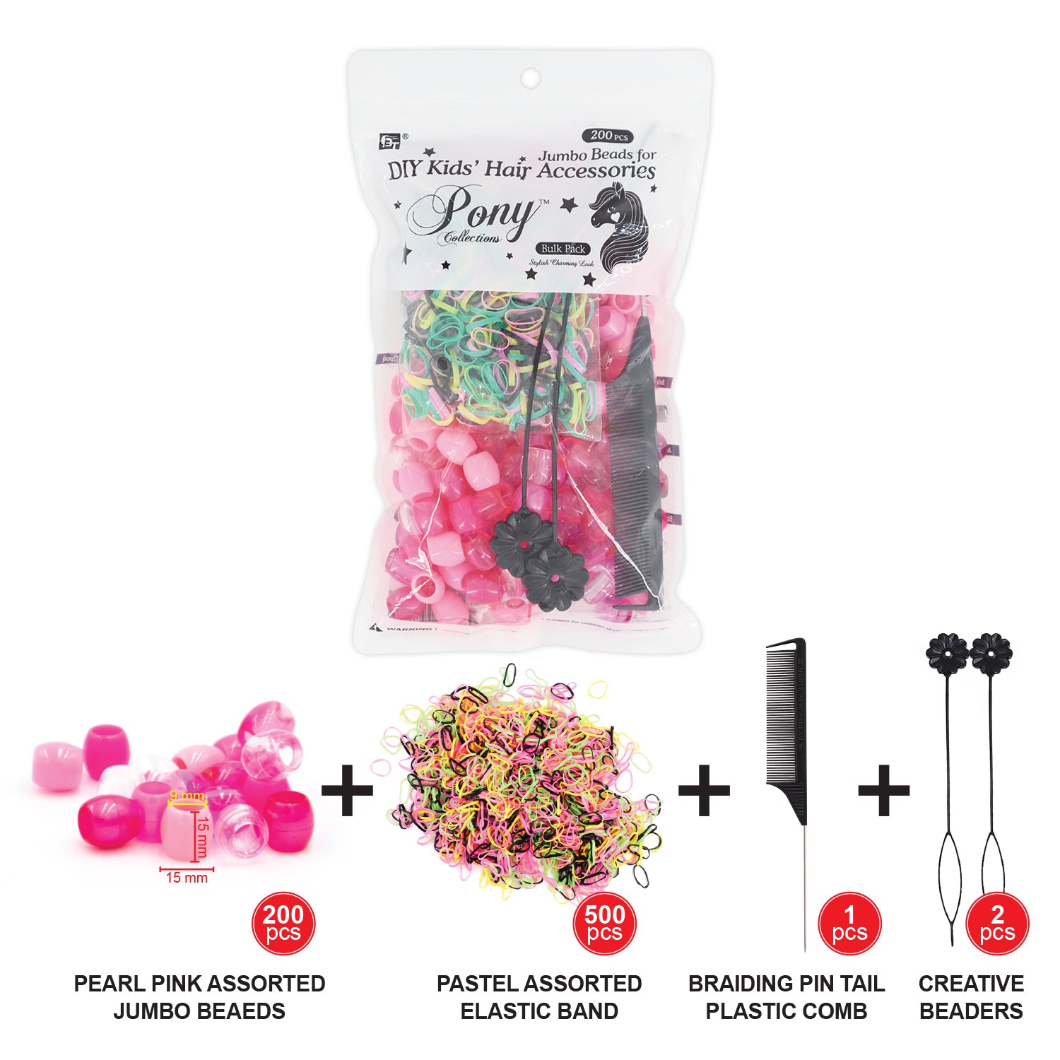 Jumbo Beads for DIY Kids' Hair Accessories