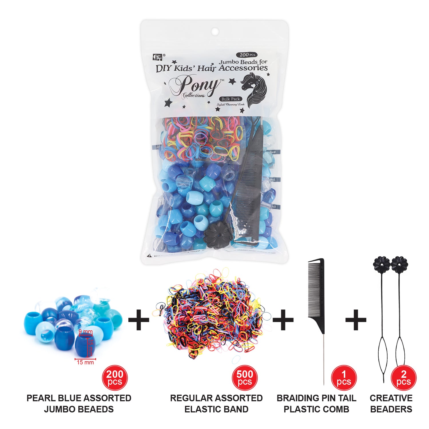 Jumbo Beads for DIY Kids' Hair Accessories