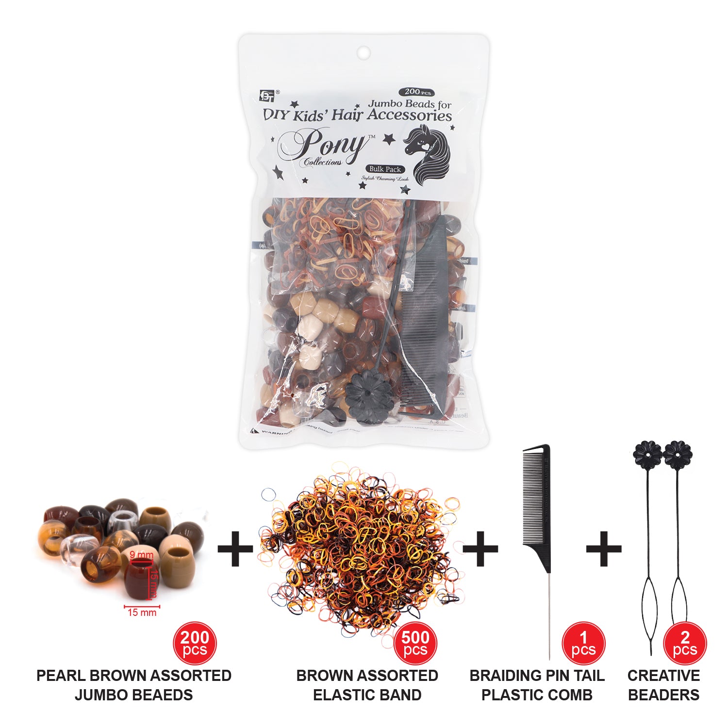 Jumbo Beads for DIY Kids' Hair Accessories