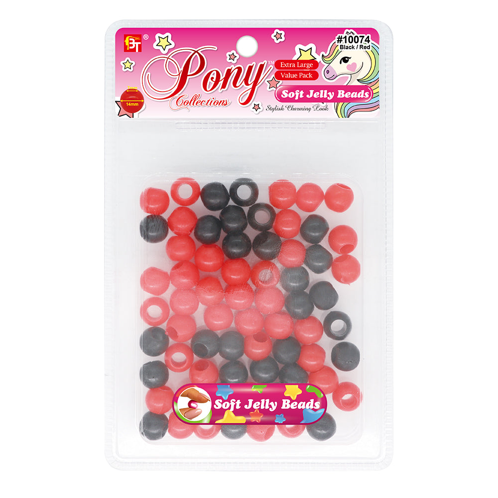 14mm EXTRA LARGE SOFT JELLY ROUND BEADS VALUE PACK