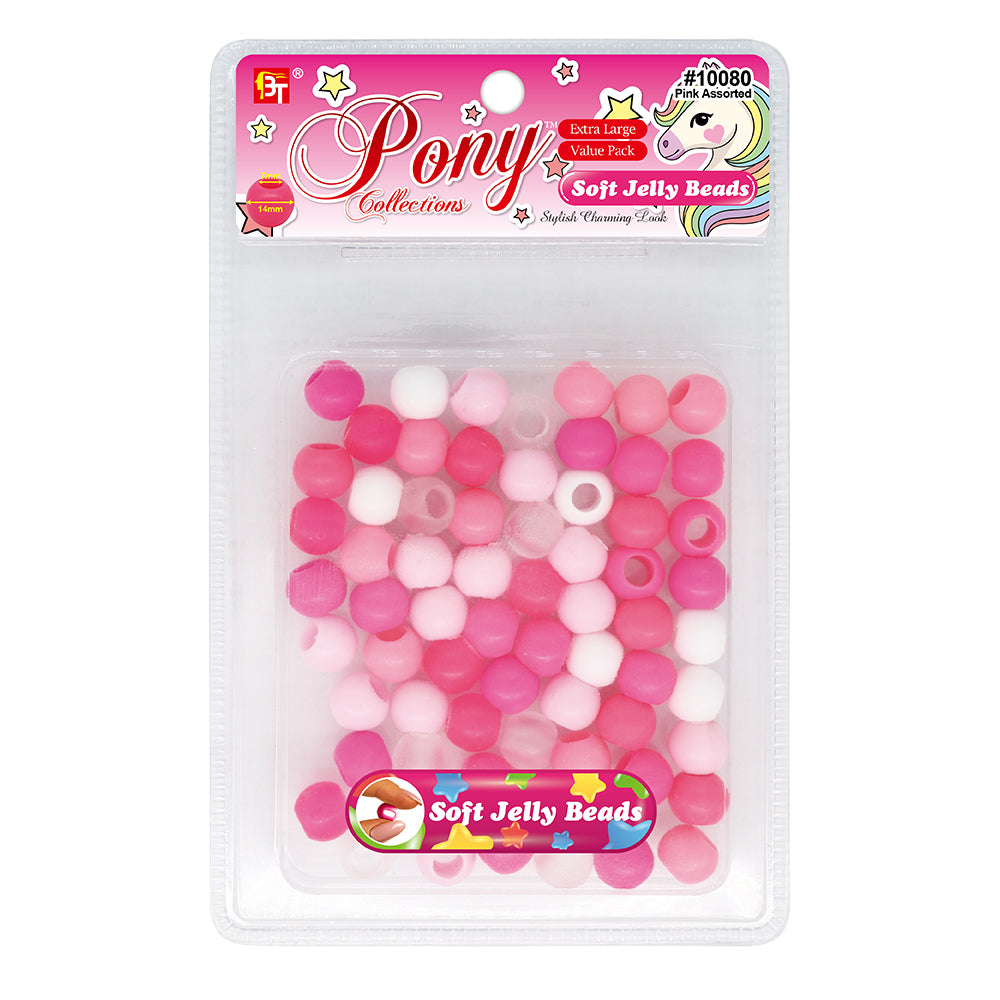 14mm EXTRA LARGE SOFT JELLY ROUND BEADS VALUE PACK