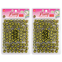 Extra Large Candy Striped Round Beads 2 Pack (200pcs) + 2 Beaders Applicator