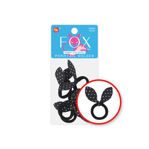 RABBIT EAR PONYTAIL HOLDER 6BANDS
