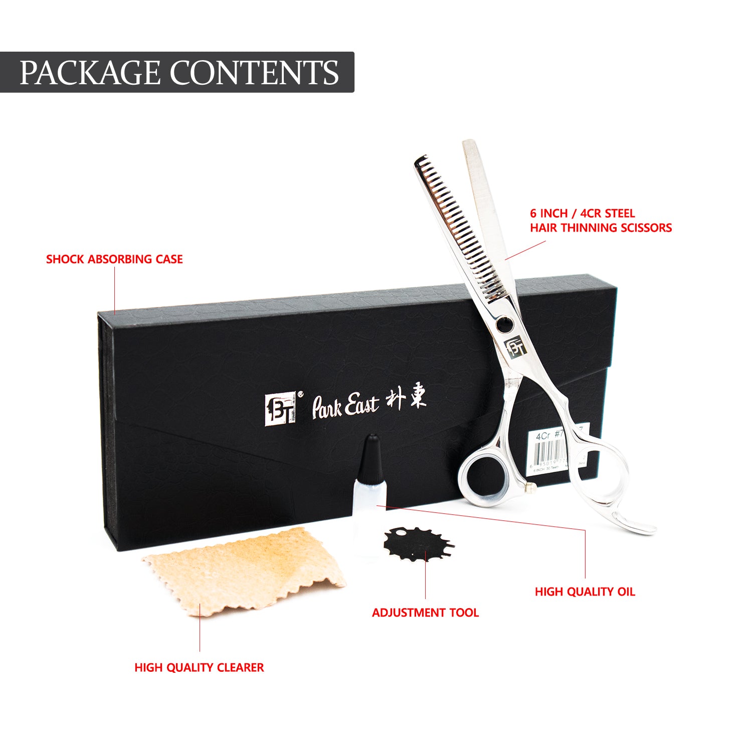 Professional 6" Salon Hair Thinning Scissors (4CR Steel)