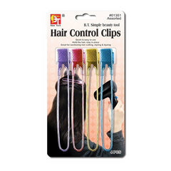 HAIR CONTROL CLIPS 4PCS (ASSORTED)