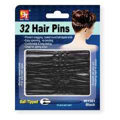 32 HAIR PINS BALL TIP (BLACK)