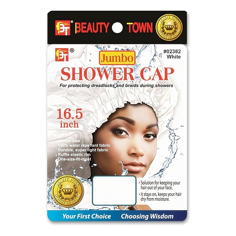 WOMEN'S LUXURY JUMBO SHOWER CAP FOR LONG HAIR, DREADLOCKS & BRAIDS