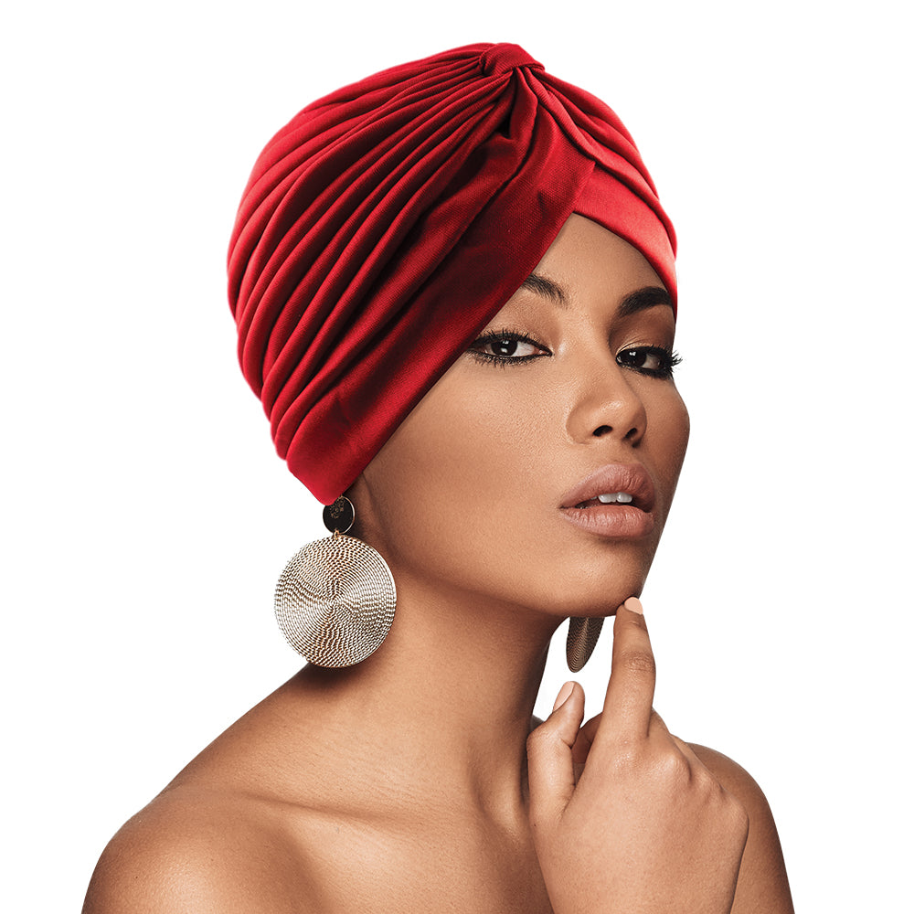 BIG SATIN BONNET TURBAN