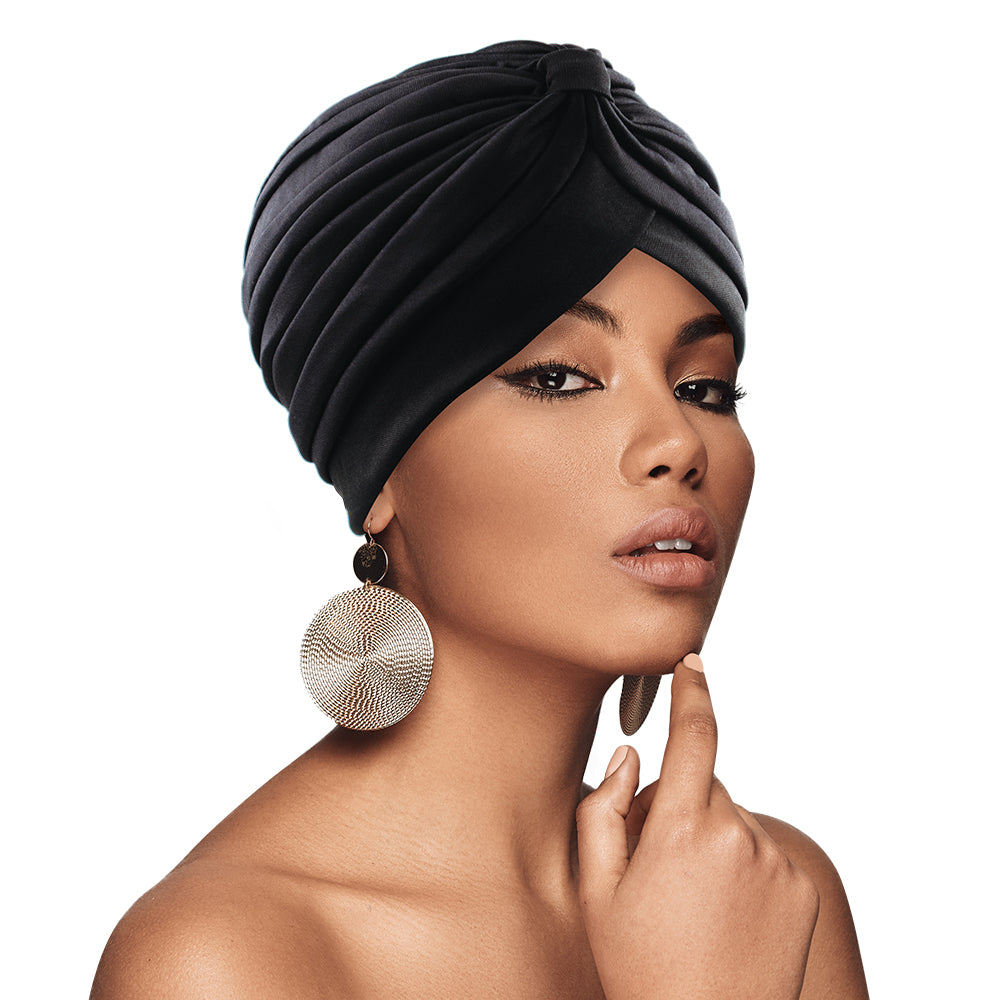 BIG SATIN BONNET TURBAN
