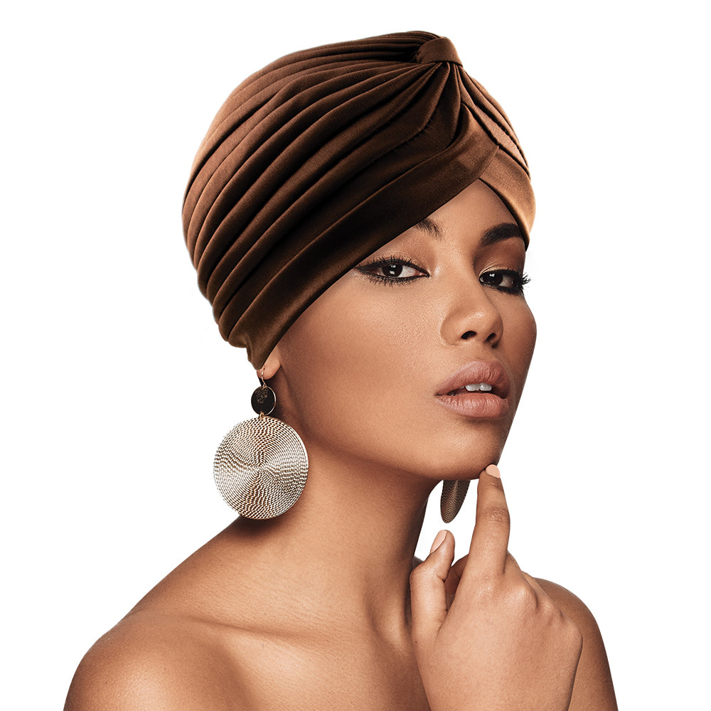 BIG SATIN BONNET TURBAN