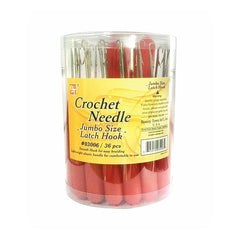 JUMBO SIZE LATCH HOOK CROCHET NEEDLE (36PCS-Jar)