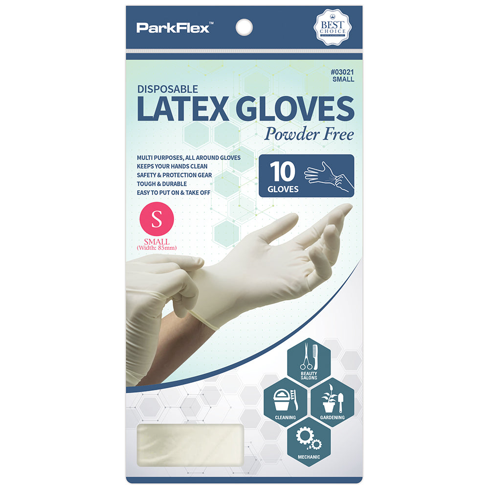 DISPOSABLE LATEX GLOVES 10 PCS