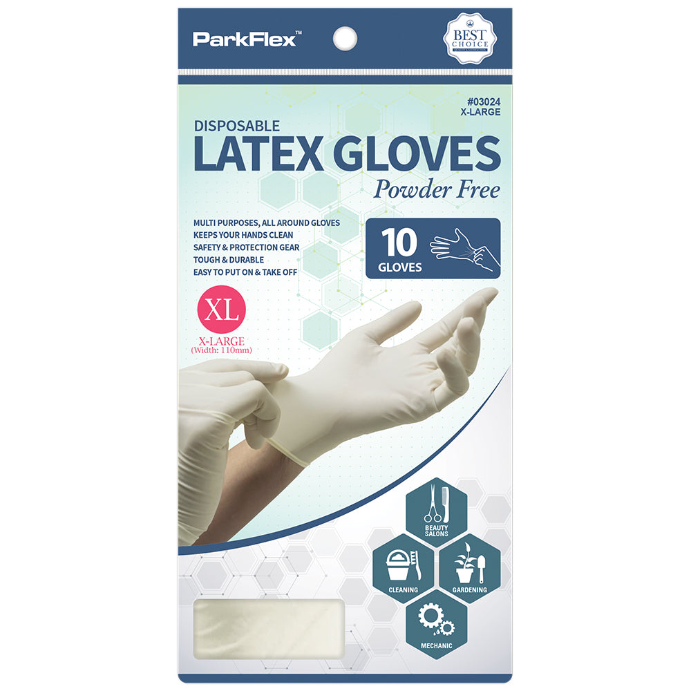 DISPOSABLE LATEX GLOVES 10 PCS