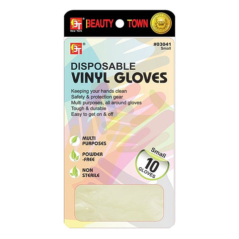 DISPOSABLE VINYL GLOVES 10 PCS