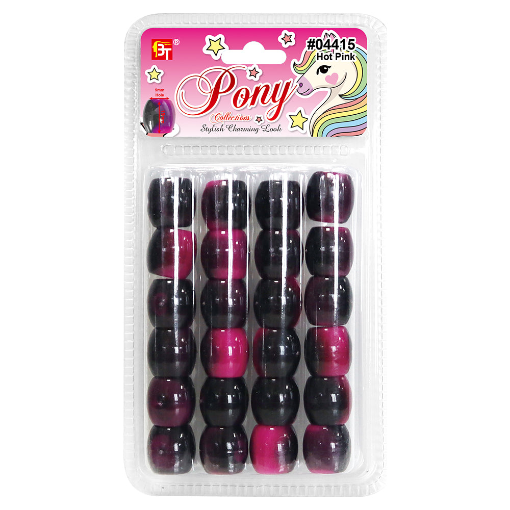 SWIRL TWO TONE JUMBO 9mm HOLE ROUND BEADS