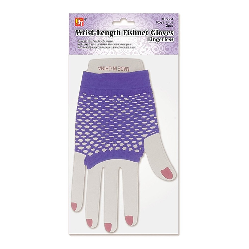 WRIST-LENGTH FISHNET GLOVES - FINGERLESS