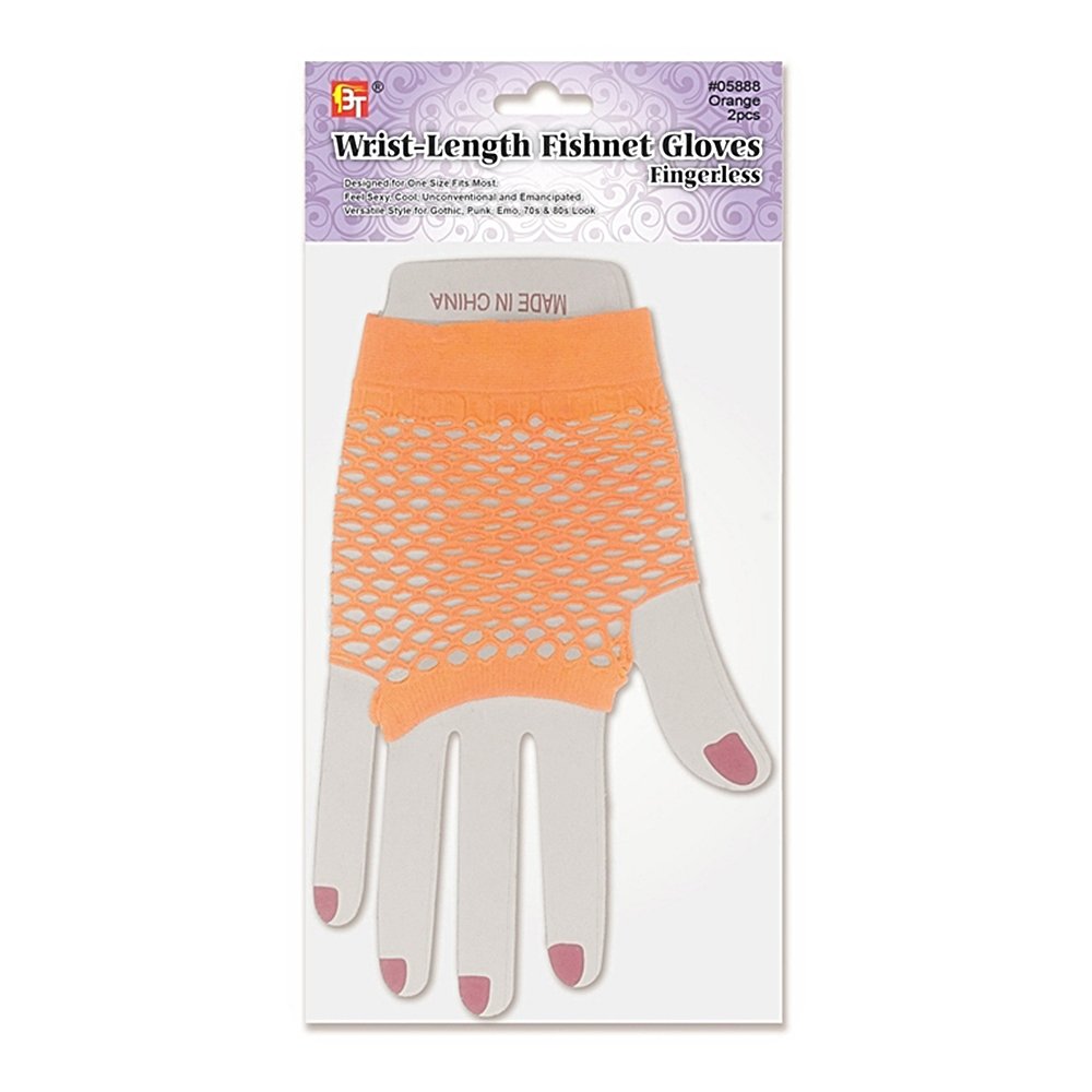 WRIST-LENGTH FISHNET GLOVES - FINGERLESS