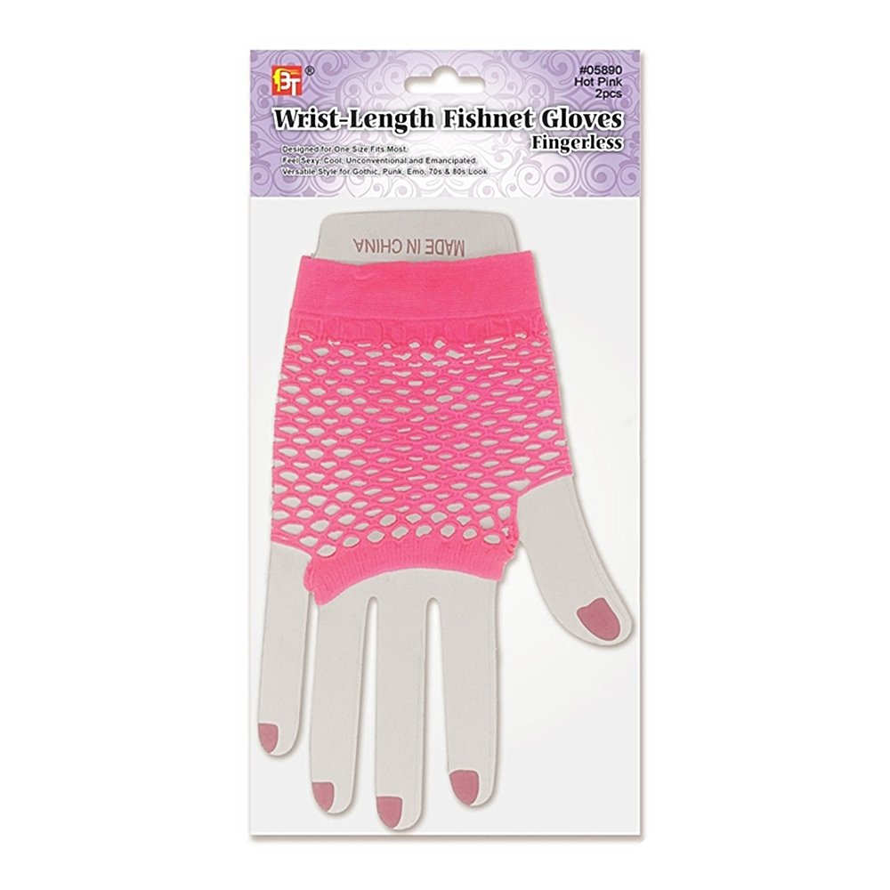 WRIST-LENGTH FISHNET GLOVES - FINGERLESS