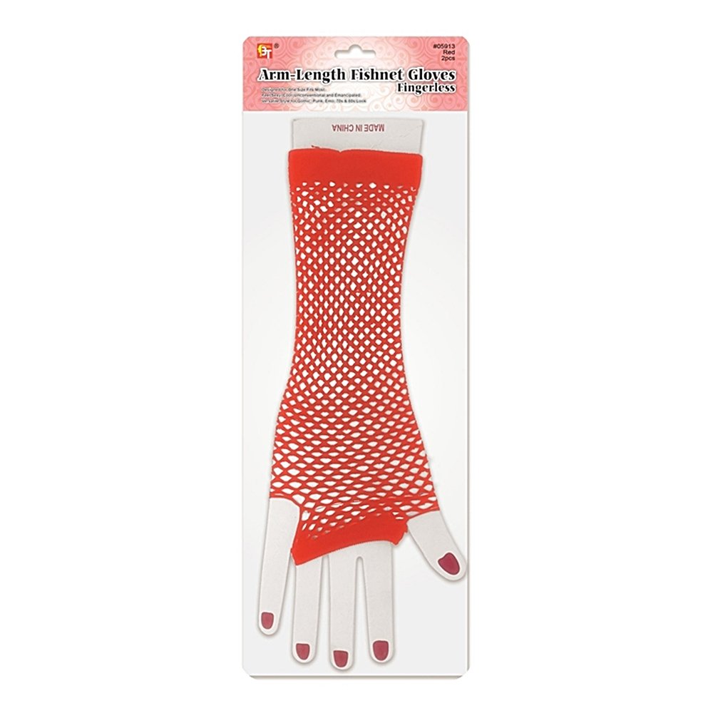 ARM-LENGTH FISHNET GLOVES - FINGERLESS