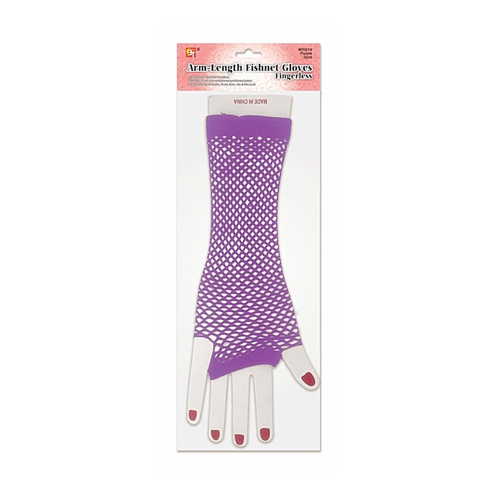 ARM-LENGTH FISHNET GLOVES - FINGERLESS