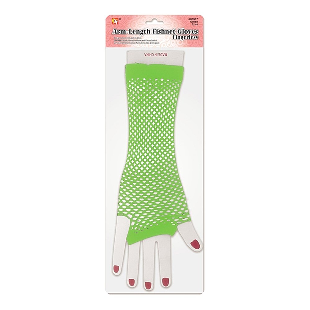 ARM-LENGTH FISHNET GLOVES - FINGERLESS