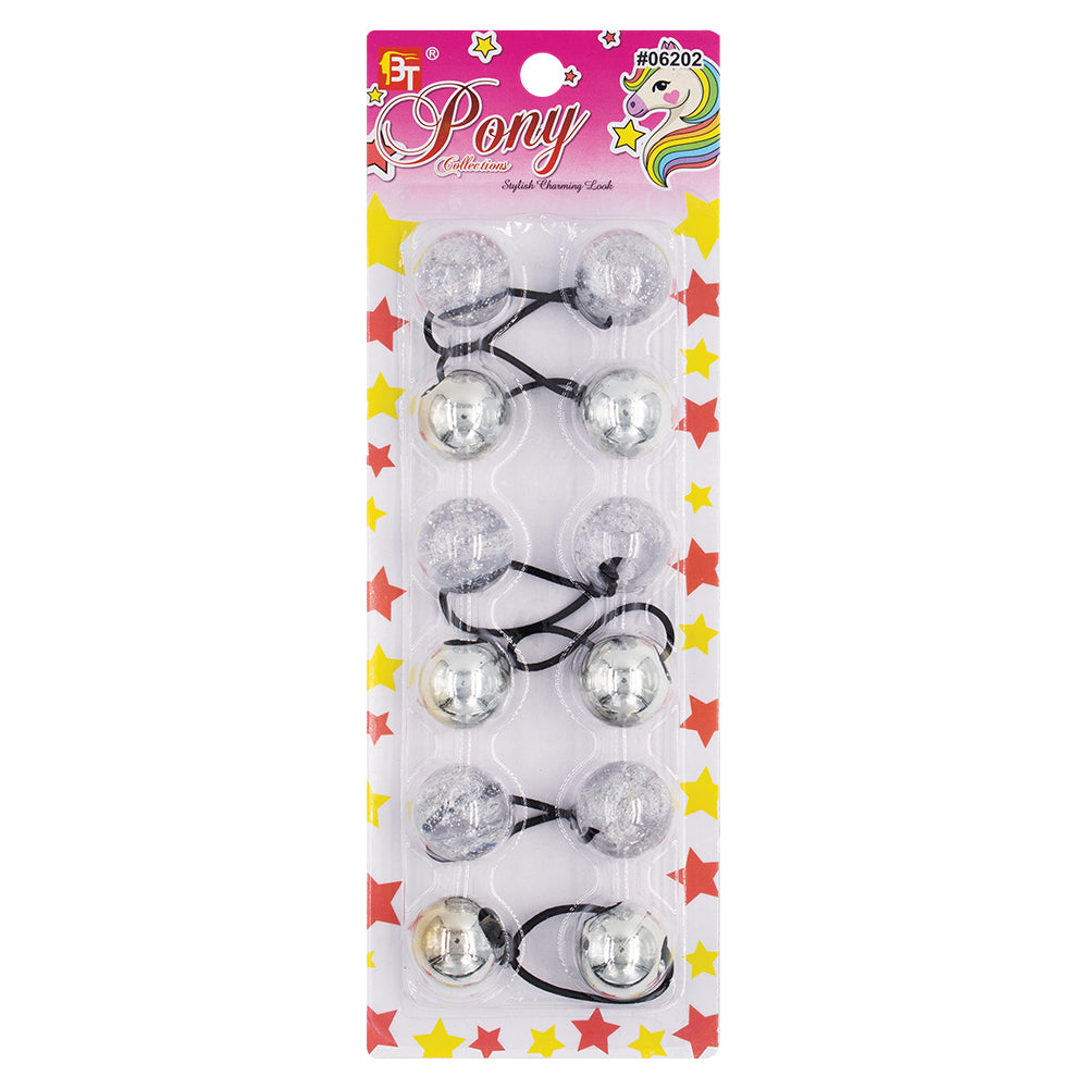6PCS GALACTIC PONYTAIL HOLDER 25MM