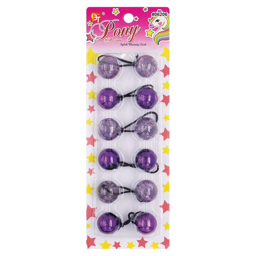 6PCS GALACTIC PONYTAIL HOLDER 25MM
