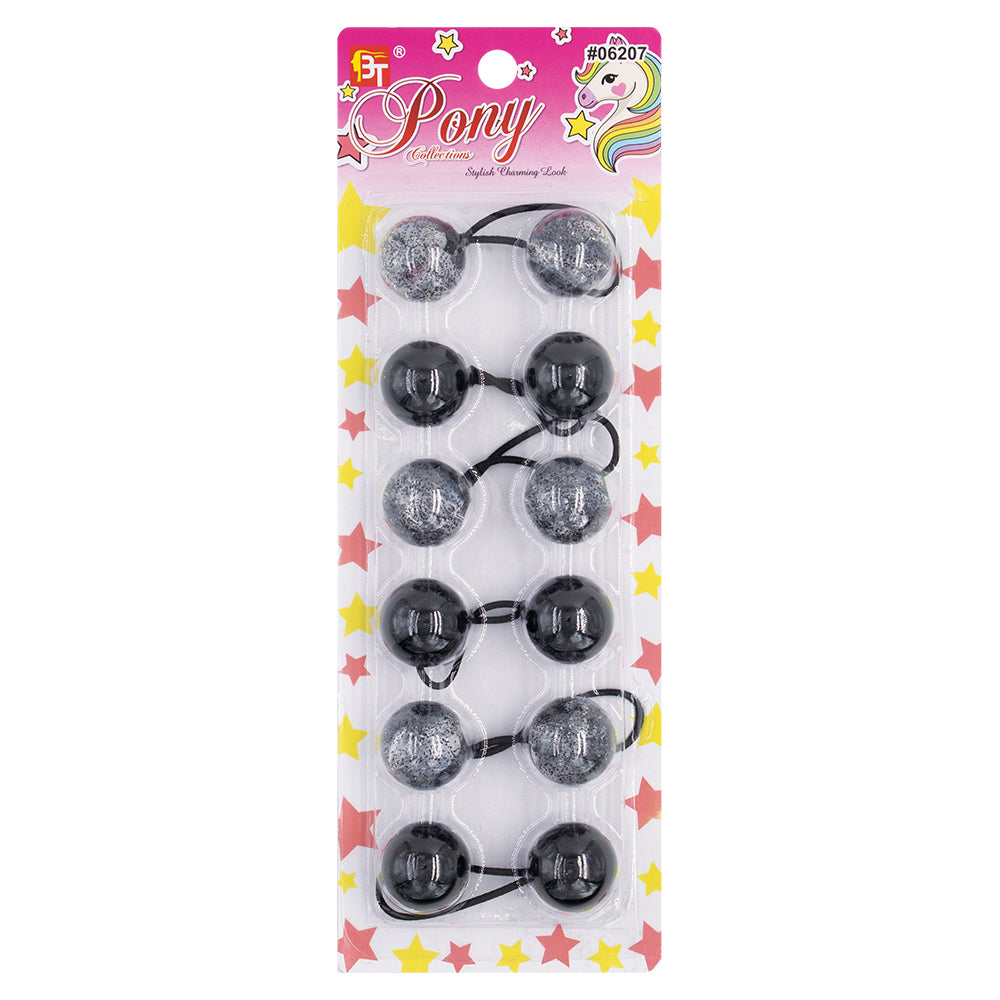 6PCS GALACTIC PONYTAIL HOLDER 25MM