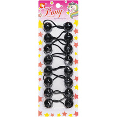 8PCS CLEAR TWO TONE PONYTAIL HOLDER 20MM