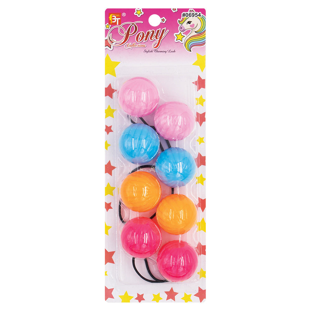 4PCS PONYTAIL HOLDERS 40MM