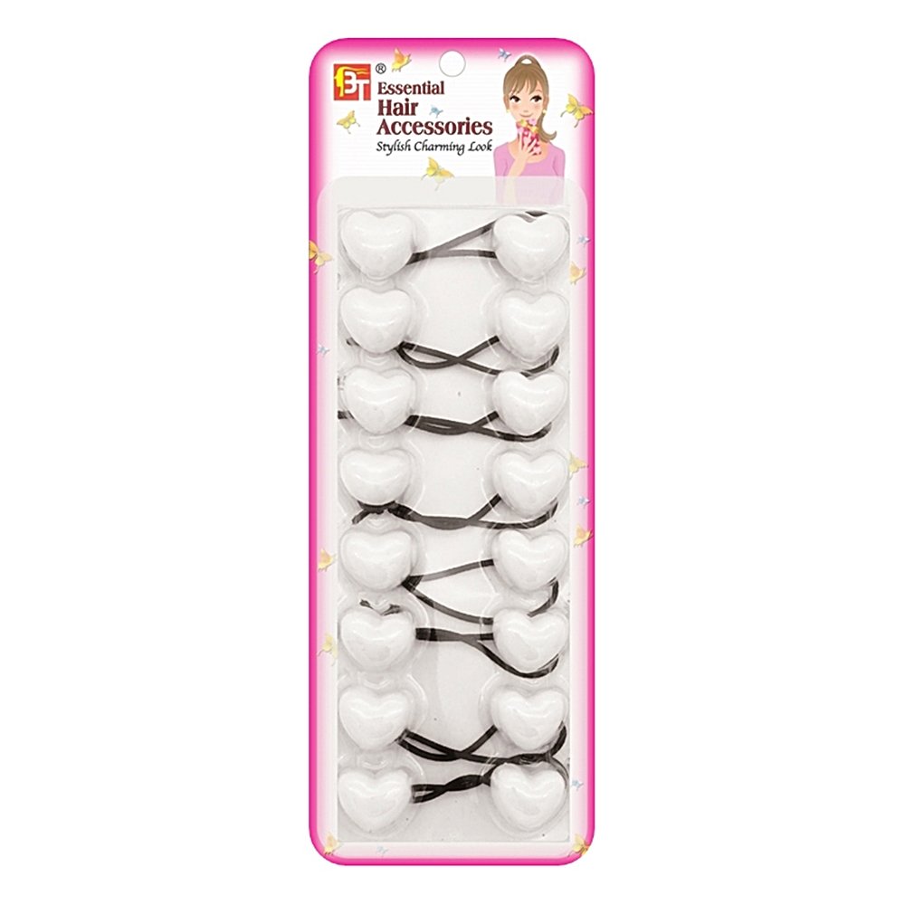 8PCS PONYTAIL HOLDERS HEART