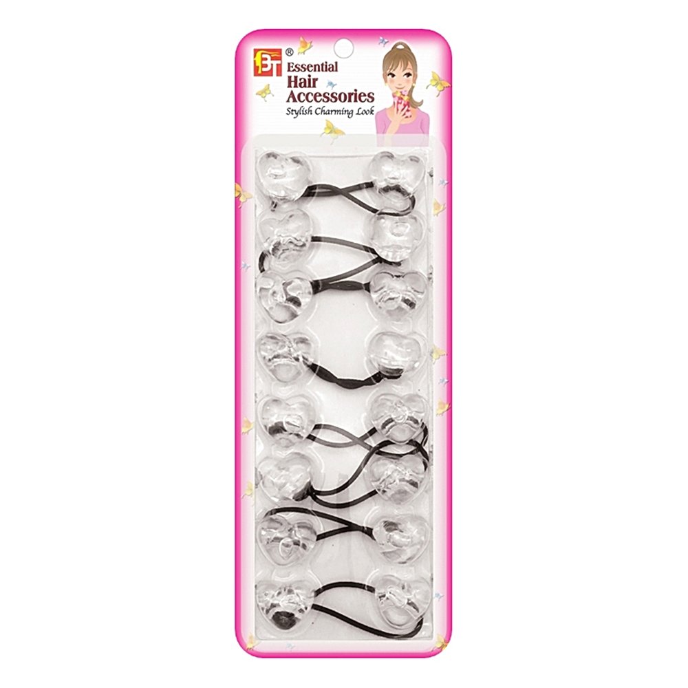 8PCS PONYTAIL HOLDERS HEART