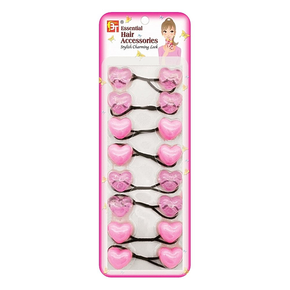 8PCS PONYTAIL HOLDERS HEART