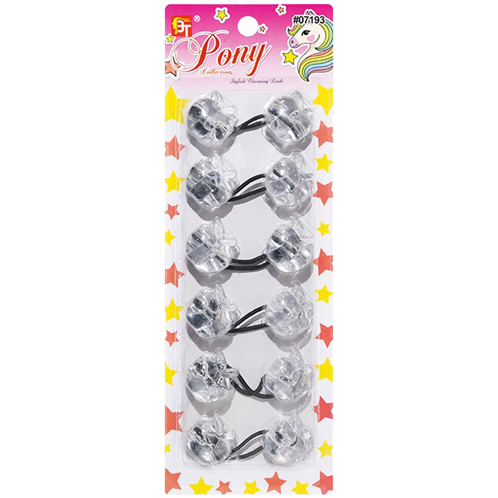 6PCS PONYTAIL HOLDERS APPLE