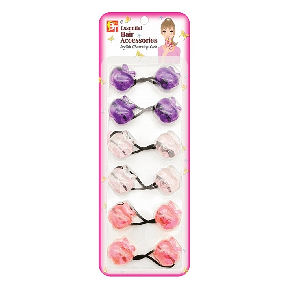 6PCS PONYTAIL HOLDERS APPLE