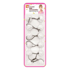 6PCS PONYTAIL HOLDERS ROSE