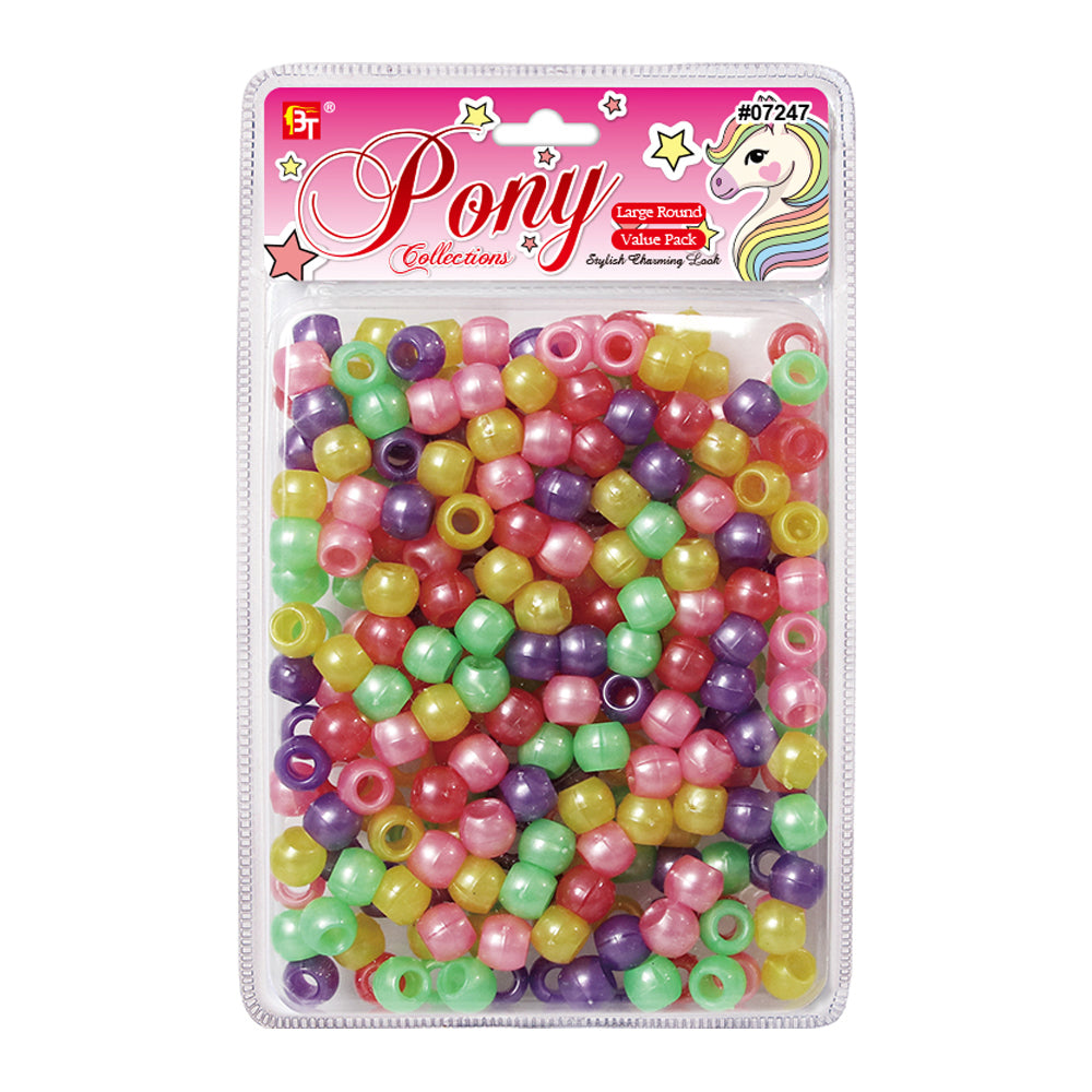 LARGE ROUND PEARL COLOR BEADS VALUE PACK