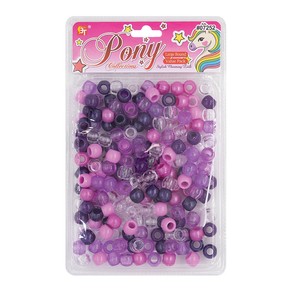 LARGE ROUND PEARL COLOR BEADS VALUE PACK