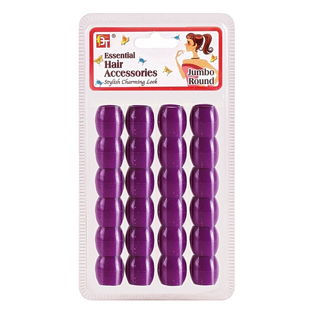 JUMBO 9mm HOLE ROUND BEADS 24PCS