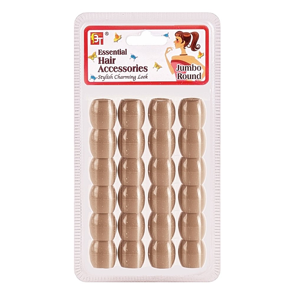JUMBO 9mm HOLE ROUND BEADS 24PCS
