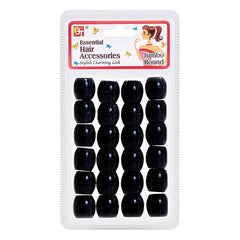 JUMBO 9mm HOLE ROUND BEADS 24PCS
