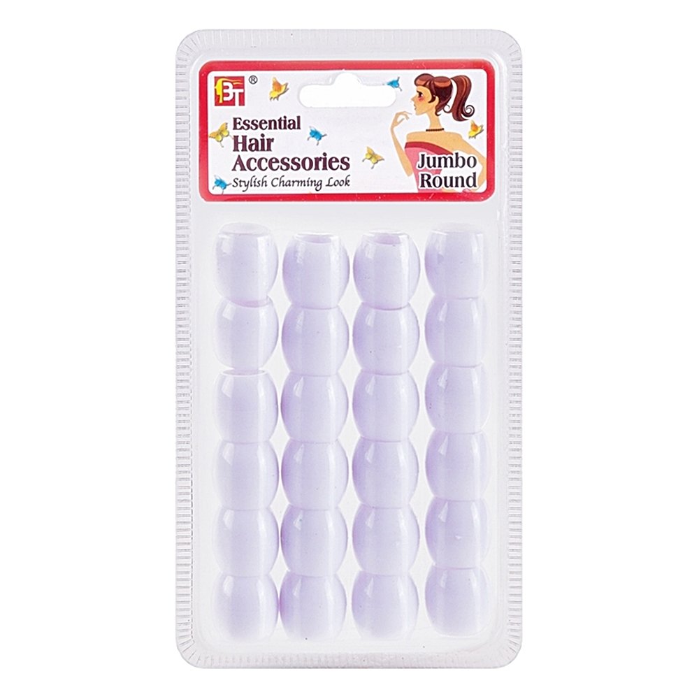 JUMBO 9mm HOLE ROUND BEADS 24PCS