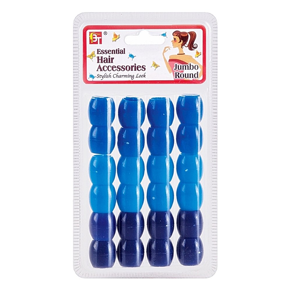 JUMBO 9mm HOLE ROUND BEADS 24PCS