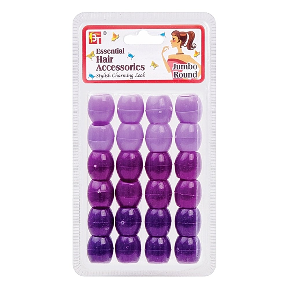 JUMBO 9mm HOLE ROUND BEADS 24PCS