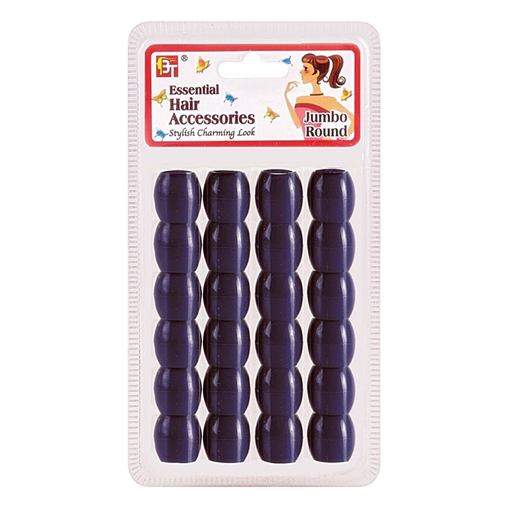 JUMBO 9mm HOLE ROUND BEADS 24PCS