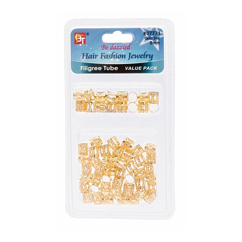 FILIGREE TUBE 8mm X 8mm VALUE PACK (60pcs)