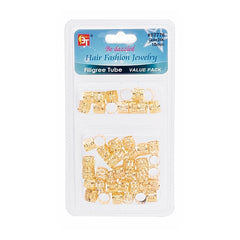 FILIGREE TUBE 10mm X 8mm VALUE PACK (50pcs)
